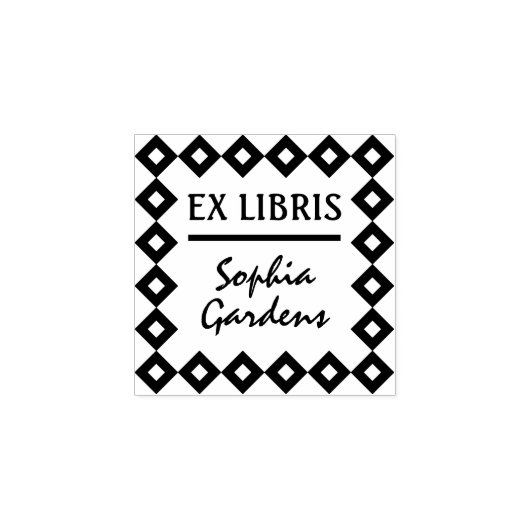 Ex Libris Moderne Briefmarke Gummistempel (Prägung)