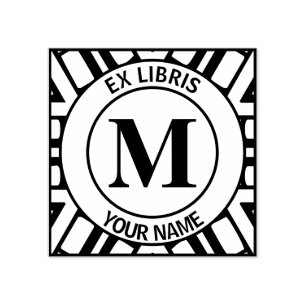 Ex libris Monogramm-Buchzeichen Gummistempel