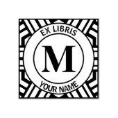 Ex libris Monogramm-Buchzeichen Gummistempel (Prägung)