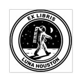 Ex Libris - Moon Walk Gummistempel (Prägung)