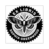 Ex Libris - Moth Gummistempel (Prägung)