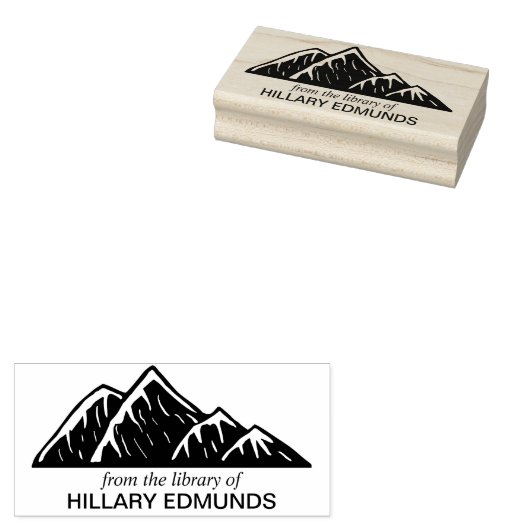Ex Libris Mountains Gummistempel (Stempel)