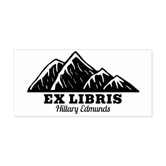 Ex Libris Mountains Rubber Briefmarke Gummistempel (Prägung)