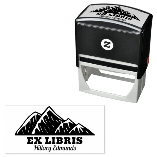 Ex Libris Mountains Rubber Briefmarke Permastempel (Beispiel)