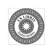 Ex Libris Mystical Star Burst Gummistempel (Prägung)