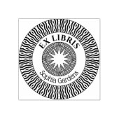 Ex Libris Mystical Star Burst v2 Gummistempel (Prägung)