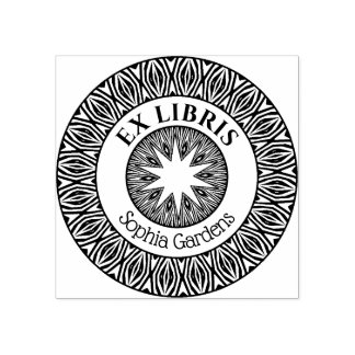Ex Libris Mystical Star Burst v5 Gummistempel