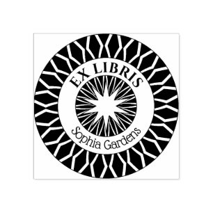 Ex Libris Mystical Star Burst v6 Gummistempel