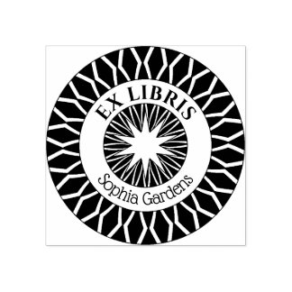 Ex Libris Mystical Star Burst v6 Gummistempel