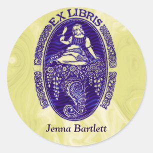 Ex Libris Niederländischer blauer Aufkleber