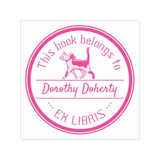 Ex Libris | Niedliche Katze Permastempel (Design)