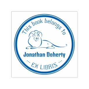 Ex Libris Niedliche Lion Permastempel