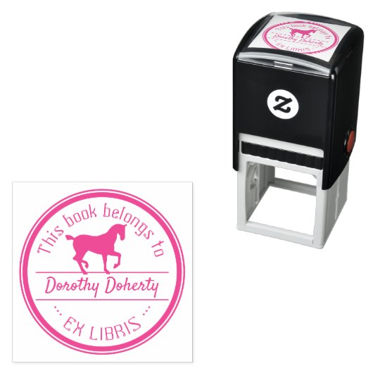 Ex Libris | Niedliches Pferd Permastempel (Beispiel)