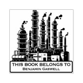 Ex Libris - Ölraffinerie Gummistempel (Prägung)