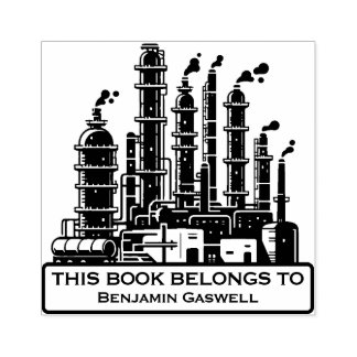 Ex Libris - Ölraffinerie Gummistempel