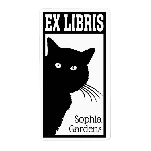 Ex Libris - Peeping Black Cat (Vorne)