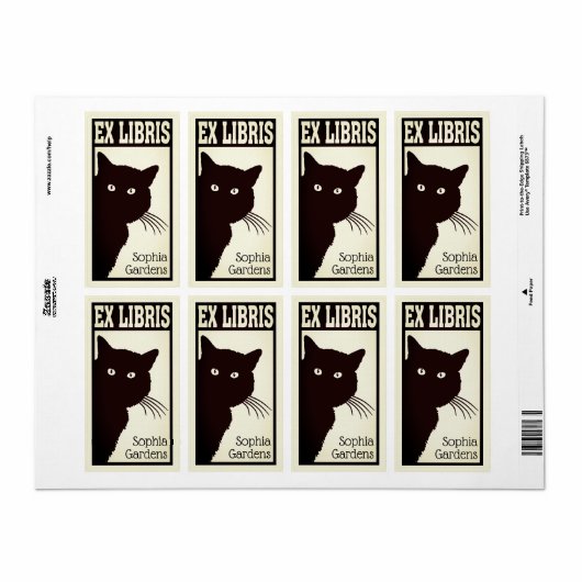 Ex Libris - Peeping Black Cat (gefiltert) (Vorne)