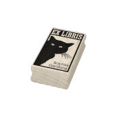 Ex Libris Peeping Black Cat Gummistempel (Stempel)