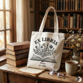 Ex Libris Personalized Book Lover Wildflower Aesth Tasche