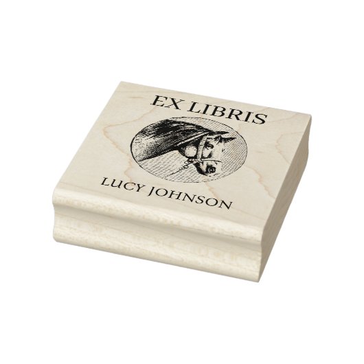 EX LIBRIS Pferd-Exlibris-Stempel Gummistempel (Stempel)