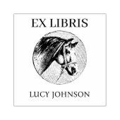 EX LIBRIS Pferd-Exlibris-Stempel Gummistempel (Prägung)