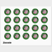 Ex Libris Pink Hydrangea Stickers zum Anpassen (Blatt)