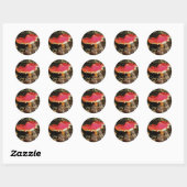 Ex Libris Red Mushroom Stickers zu individualisier (Blatt)