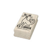 Ex Libris - Retro Cat Gummistempel (Stempel)
