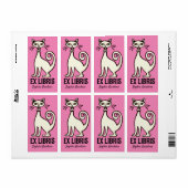 Ex Libris - Retro Cat - Pink (Vorne)