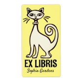 Ex Libris - Retrokatze - Blassgelb (Vorne)