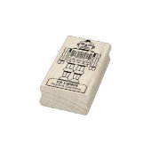 Ex Libris - Robot Librarian Gummistempel (Stempel)