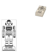 Ex Libris - Robot Librarian v2 Gummistempel (Stempel)