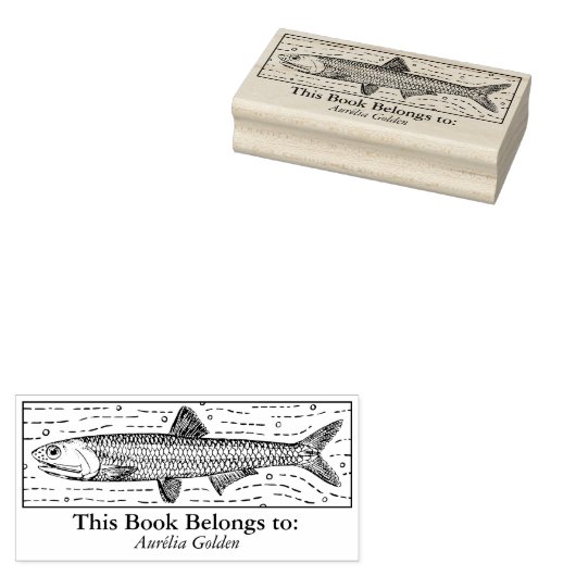 Ex Libris - Sardelle Gummistempel (Stempel)