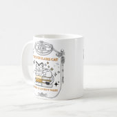 Ex Libris Scholar Cat Dark Academia Kaffeetasse (Vorderseite Links)