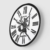 Ex Libris Schwarzweiss-Uhr Große Wanduhr (Winkel)