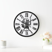 Ex Libris Schwarzweiss-Uhr Große Wanduhr (Zuhause)