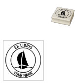 Ex libris Segelboot Buchzeichen Gummistempel (Stempel)