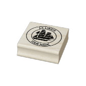 Ex libris Segelschiff Buchzeichen Gummistempel (Stempel)
