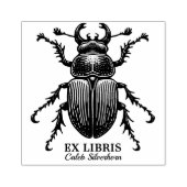 Ex Libris - Stag Beetle Gummistempel (Prägung)