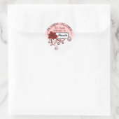 Ex Libris Sticker (florrot & hintergrund) (Tasche)