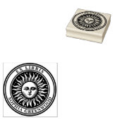 Ex Libris - Sun Face 2 Gummistempel (Stempel)