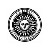 Ex Libris - Sun Face 2 Gummistempel (Prägung)