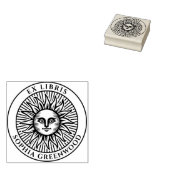 Ex Libris - Sun Face 3 Gummistempel (Stempel)