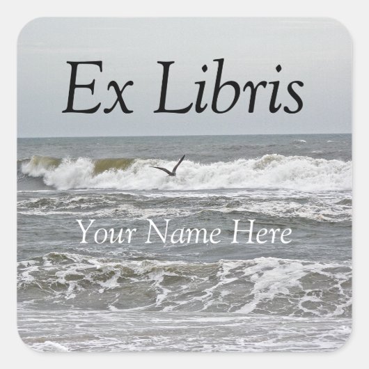 Ex Libris - Surf und Gull Sticker (Vorderseite)