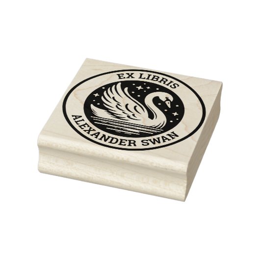 Ex Libris - Swan Gummistempel (Stempel)