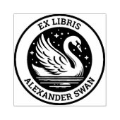 Ex Libris - Swan Gummistempel (Prägung)
