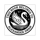 Ex Libris - Swan Gummistempel (Prägung)