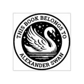 Ex Libris - Swan Gummistempel (Prägung)