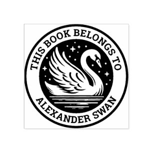 Ex Libris - Swan Gummistempel
