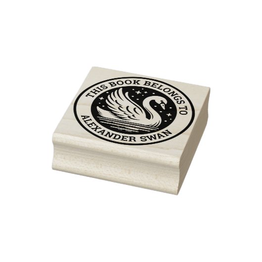 Ex Libris - Swan Gummistempel (Stempel)